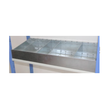 Cassettiera metallica a 4 separatori 91x30 cm ZINCATA