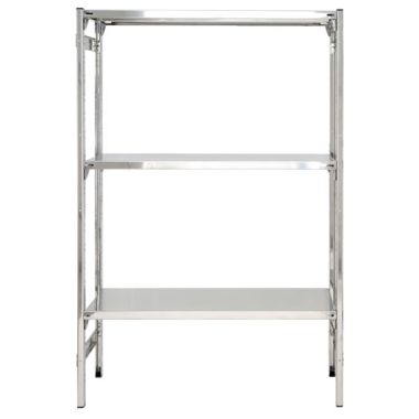 Scaffalatura inox certificata e resistente per alimenti e cibi freschi cm. 110x60x150h