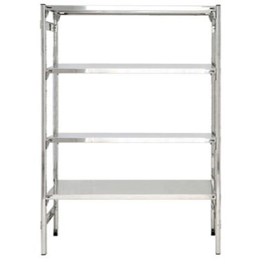 Scaffale acciaio inox ad incastro lineare cm. 130x30x200h