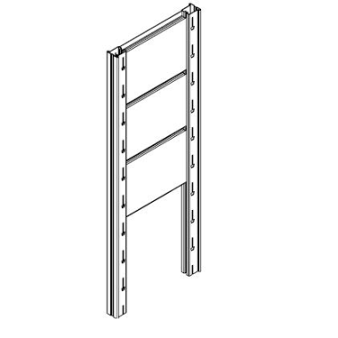 Tamponatura laterale in lamiera VERNICIATA dogata per scaffalatura (PxH) cm. 80x300h
