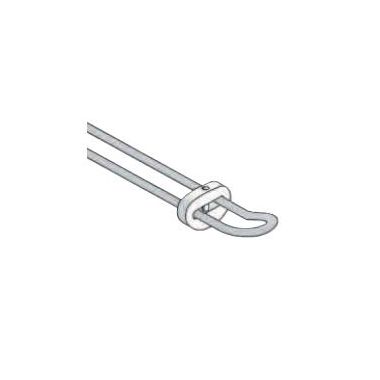 Serratura per gancio portablister per vetrina 