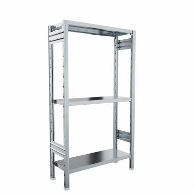 Scaffalatura Metallica da magazzino Zincata di altezza 150 cm.