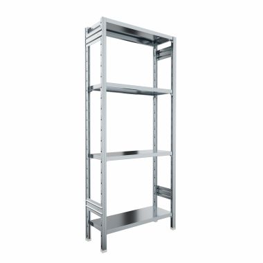 Scaffalatura Metallica da magazzino Zincata di altezza 200 cm.