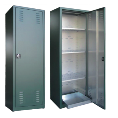 Armadio per fitofarmaci con ante battenti di lamiera zincoplastificata cm 100x45x200h