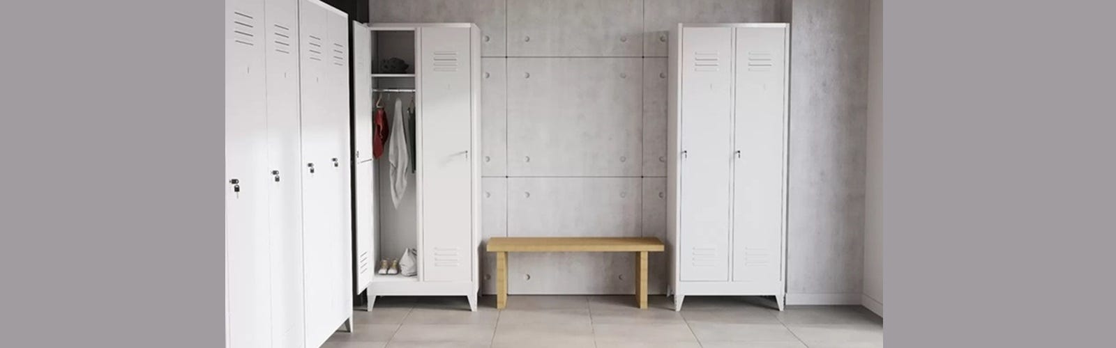 armadietto sporco pulito