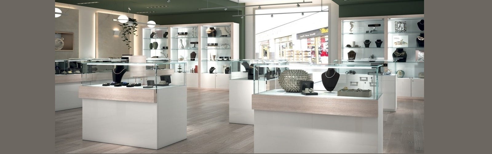 vetrina espositore per gioielleria